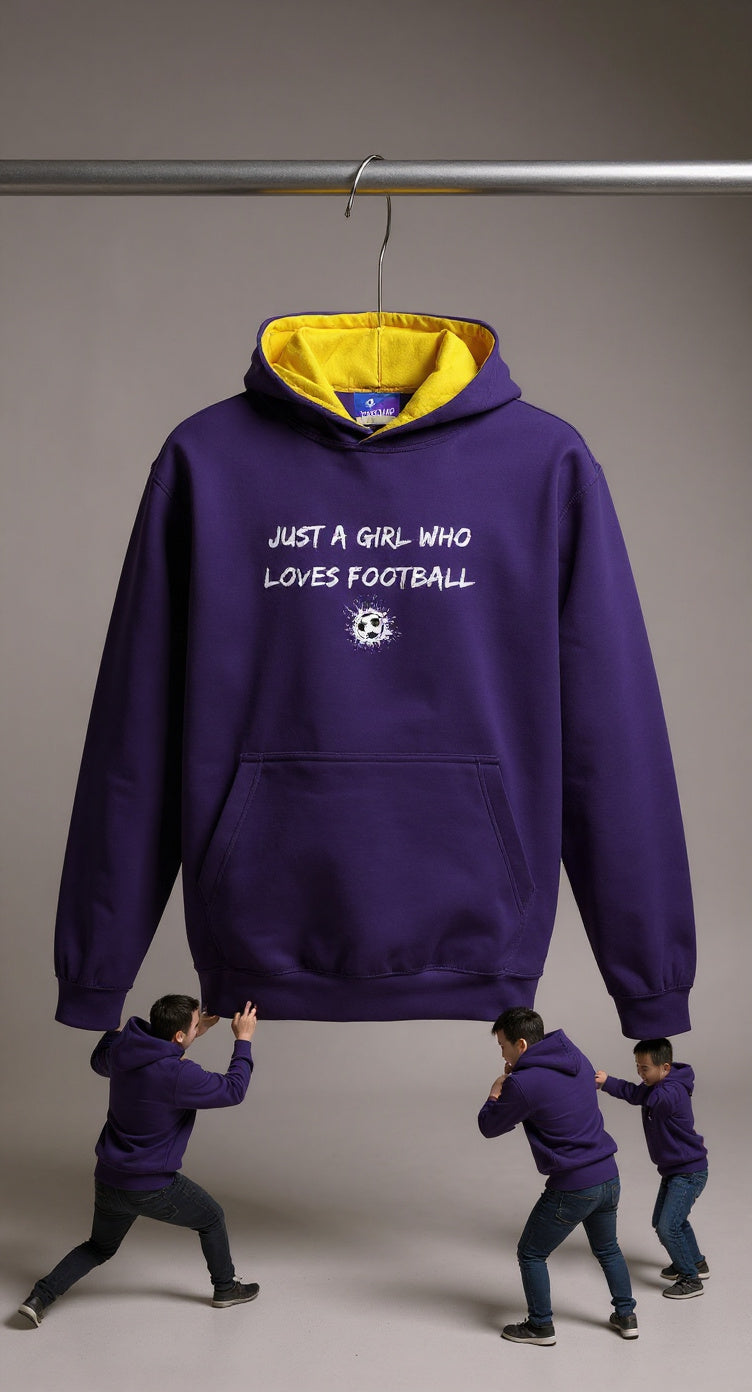 Just a Girl Who Loves Football β Hoodie